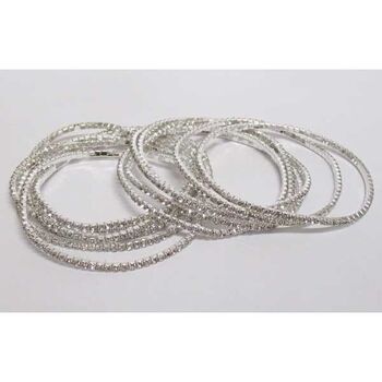 bijoux strass blanc bracelet lot de 12