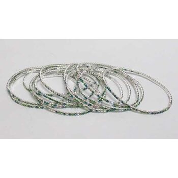 bracelet strass scintillant vert dégradé