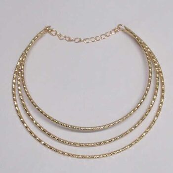 gold twisted curved jewelry necklace