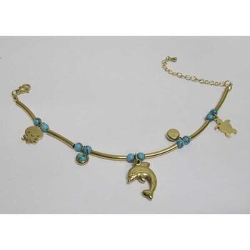 bijoux bracelet tortue dauphin poulpe en acier