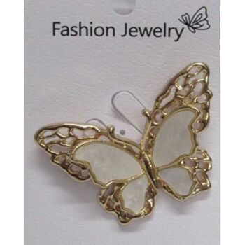 gold mother-of-pearl butterfly brooch jewelry