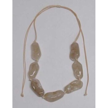 Women's jewelry, beige resin pebbles