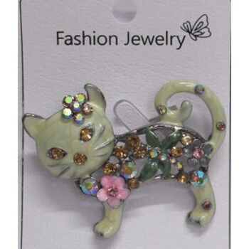 jewelry brooch cat email flower