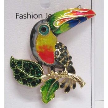 Pelican brooch jewelry in color