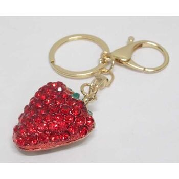 jewel bag keychain strawberry