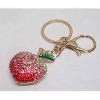Rhinestone fishing keychain jewelry