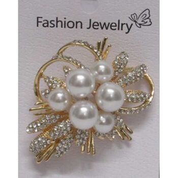 jewelry pins flower pearl rhinestone bouquet