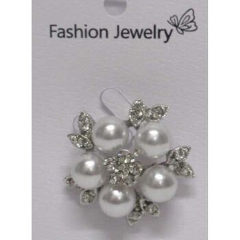 discreet rhinestone pearl brooch jewelry