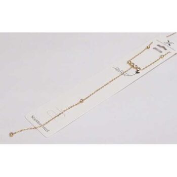 Y-shaped steel jewelry with crystal bar