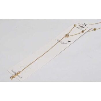 Y-shaped steel jewelry with a crystal clover