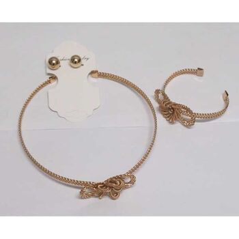 bijoux cerceau ruban noeud bracelet et boucle oreille