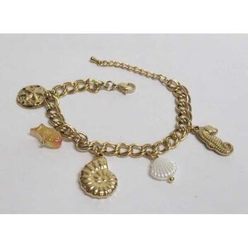 bijoux bracelet acier breloques étoile poisson coquillage hippocampe