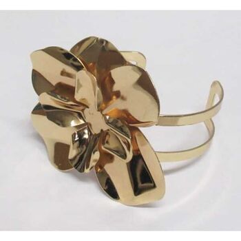 bracelet fleur doré XL