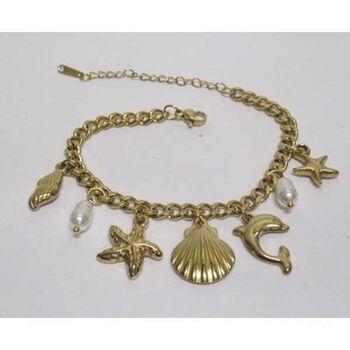 bijoux poignet acier doré breloques la mer