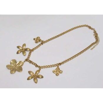bijoux pétales fleurs acier doré