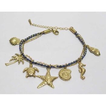 bijoux bracelet acier multitude breloques à la mer au soleil