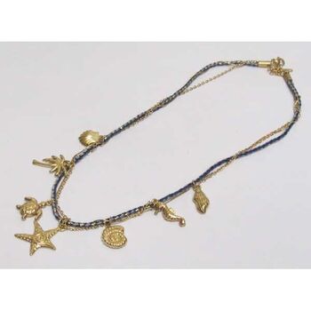 bijoux collier acier multitude breloques à la mer au soleil