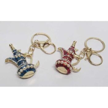 Oriental teapot jewelry keychain
