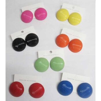 boucle d oreille puce rayure couleur