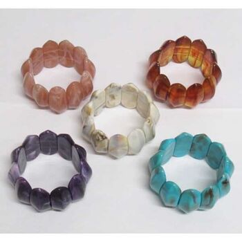 Bijoux femme poignet colorés élastique