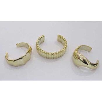 Bijoux femme bracelets ouvert diverses formes en doré