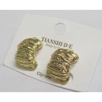 bijoux strass boucles oreille courbe marbrée a pince