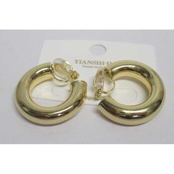 boucles oreilles petite créole doré a clip
