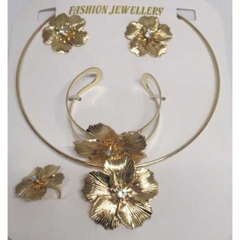 bijoux cerceau 4 pièces pétale fleur