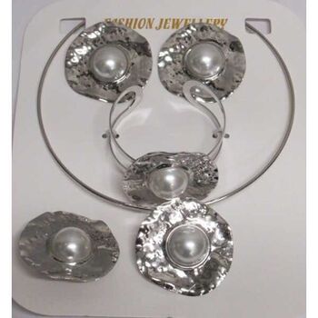bijoux cerceau marbrées perle collier bracelet boucle et bague
