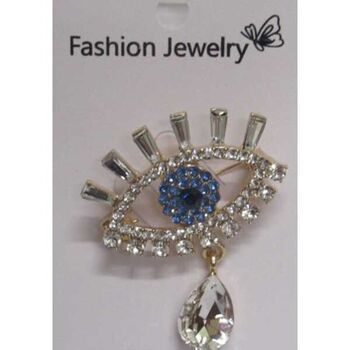 bijoux broche oeil goutte pendante