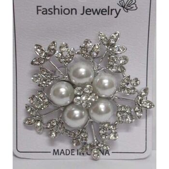 bijoux pins flocon perle strass