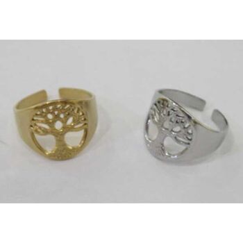 gold steel tiger eye jewelry ring