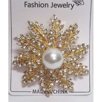 broche bijoux rayons strass perle