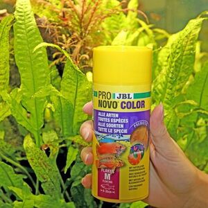 JBL PRONOVO COLOR FLAKES M 250ml -Aliment spécial couleur en flocons , taille M, pour tous poissons d’ornement de 8 à 20 cm