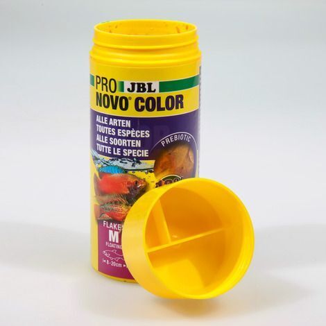JBL PRONOVO COLOR FLAKES M 250ml -Aliment spécial couleur en flocons , taille M, pour tous poissons d’ornement de 8 à 20 cm