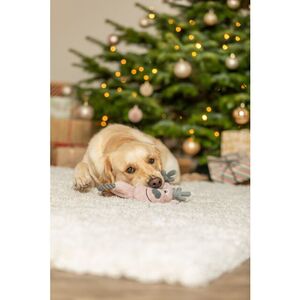 Peluche renne de noël avec corde pour chien - cadeaux