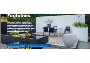 Kit de 2 fontaines "Saint-Tropez" avec éclairage LED et pompe incluses