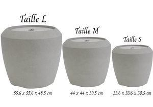 Kit de 3 fontaines "Santorini" avec éclairage LED et pompe incluses