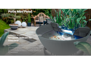 Mini Pond  - Mini bassin moderne pour terrasse, balcon ou intérieur - Marron