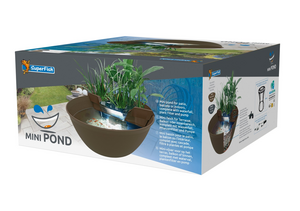 Mini Pond  - Mini bassin moderne pour terrasse, balcon ou intérieur - Marron