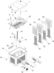 Titulaire vanne d'évacuation-  Biosmart set 18000 / 24000 / 36000 - Oase