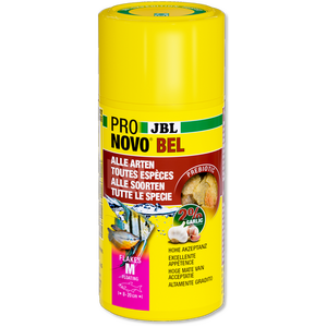 JBL PRONOVO BEL FLAKES M 250ml- Aliment de base en flocons, taille M, pour tous poissons d’ornement de 8 à 20 cm