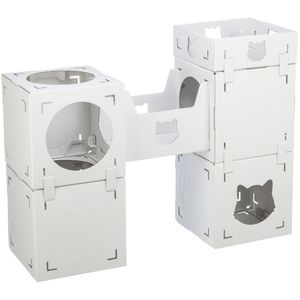Maison en carton pour chat ou chaton original / arbre à chat et cachette