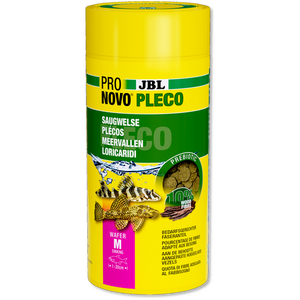 JBL PRONOVO PLECO WAFER M 1000ml Comprimés / pastilles alimentaires avec part de bois pour Locaridés herbivores de 1 à 20 cm