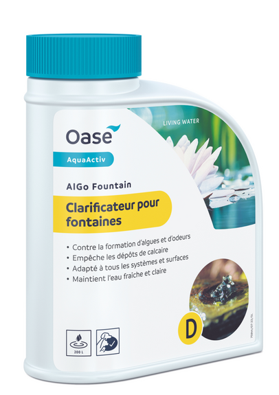 AquaActiv AlGo Fountain 500 ml  contre les algues et les odeurs de bassins de jardin OASE