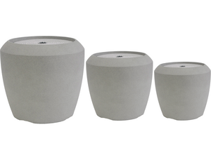 Kit de 3 fontaines "Santorini" avec éclairage LED et pompe incluses