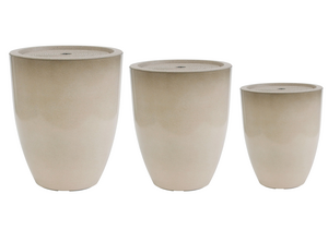 Kit de 3 fontaines "Monaco" avec éclairage LED et pompe incluses