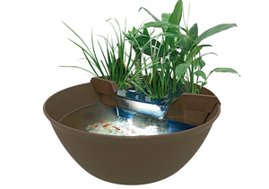 Mini Pond  - Mini bassin moderne pour terrasse, balcon ou intérieur - Marron