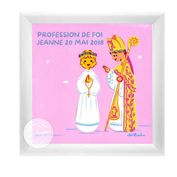 Cadre souvenir profession de foi - fille