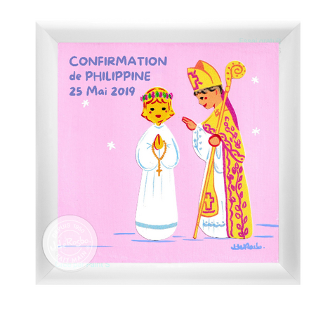 Cadre souvenir confirmation - fille